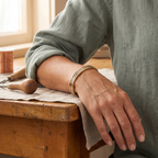 Bracciale in Rame Tre Toni a Scanalature
