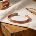Bracciale in Rame Stampato a Fiori