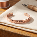 Bracciale in Rame Traforato a Foglie