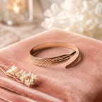 Bracciale in Rame Inciso a Piuma