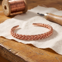 Bracciale in Rame a Treccia Fitta