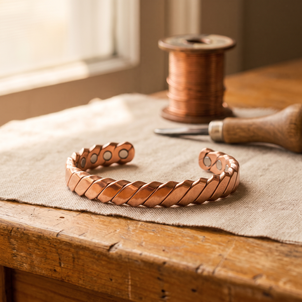 Bracciale in Rame a Spirale Stretta