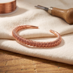 Bracciale Rigido in Rame a Filo Avvolto