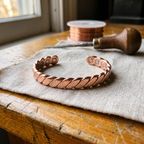 Bracciale in Rame a Barra Ritorta