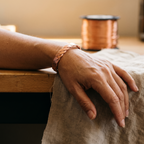 Bracciale in Rame a Trama Aperta con Chiusura