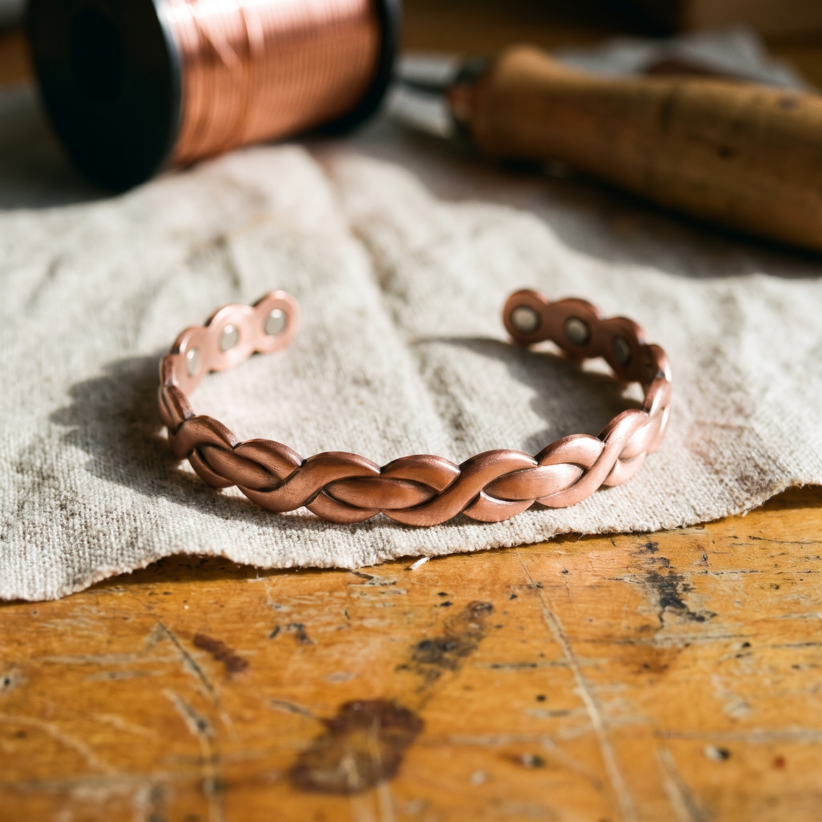 Bracciale in Rame a Trama Leggera