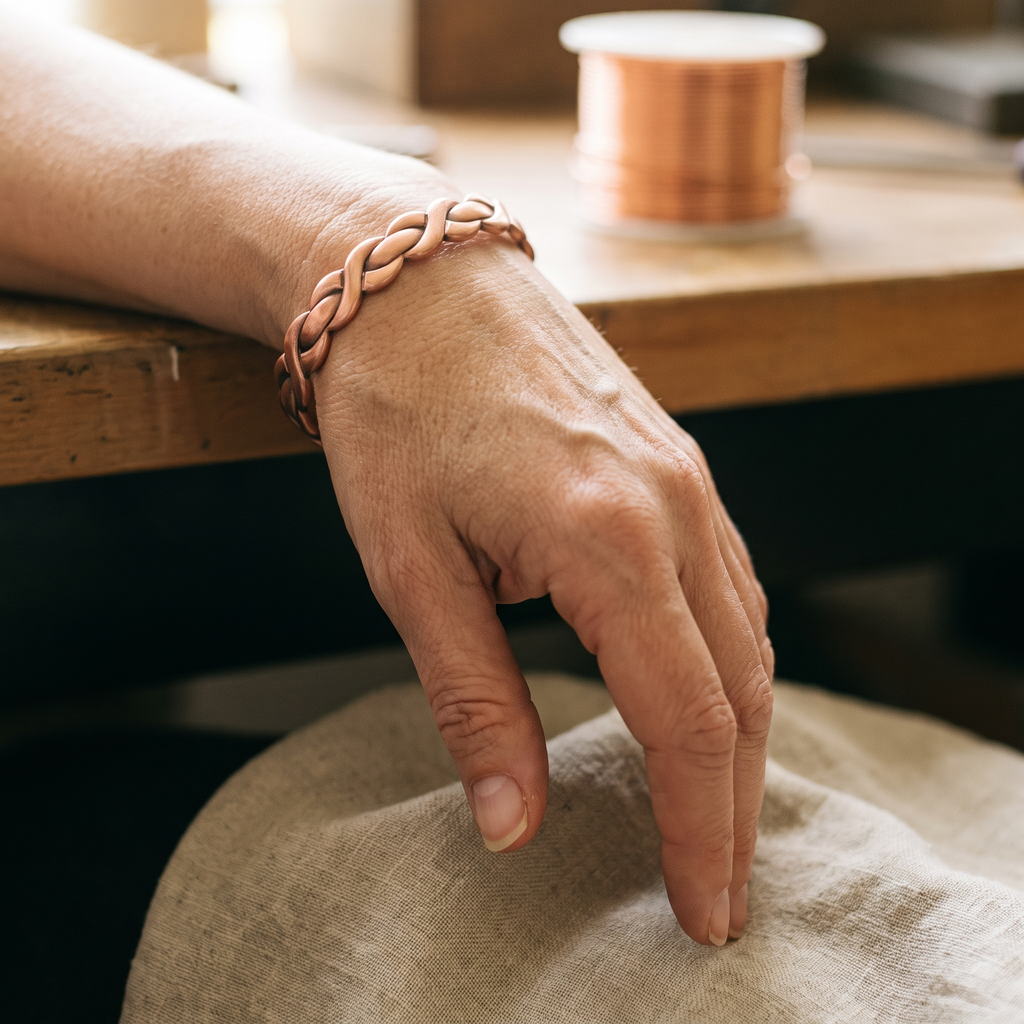 Bracciale in Rame a Trama Leggera