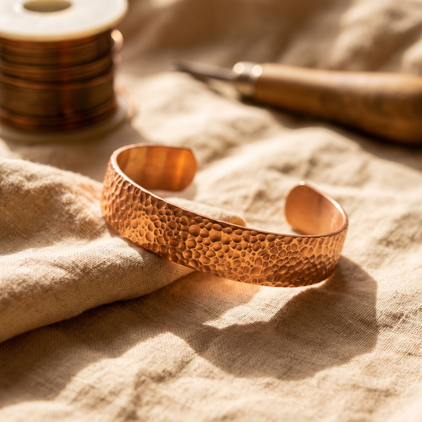 Bracciale in Rame a Superficie Butterata