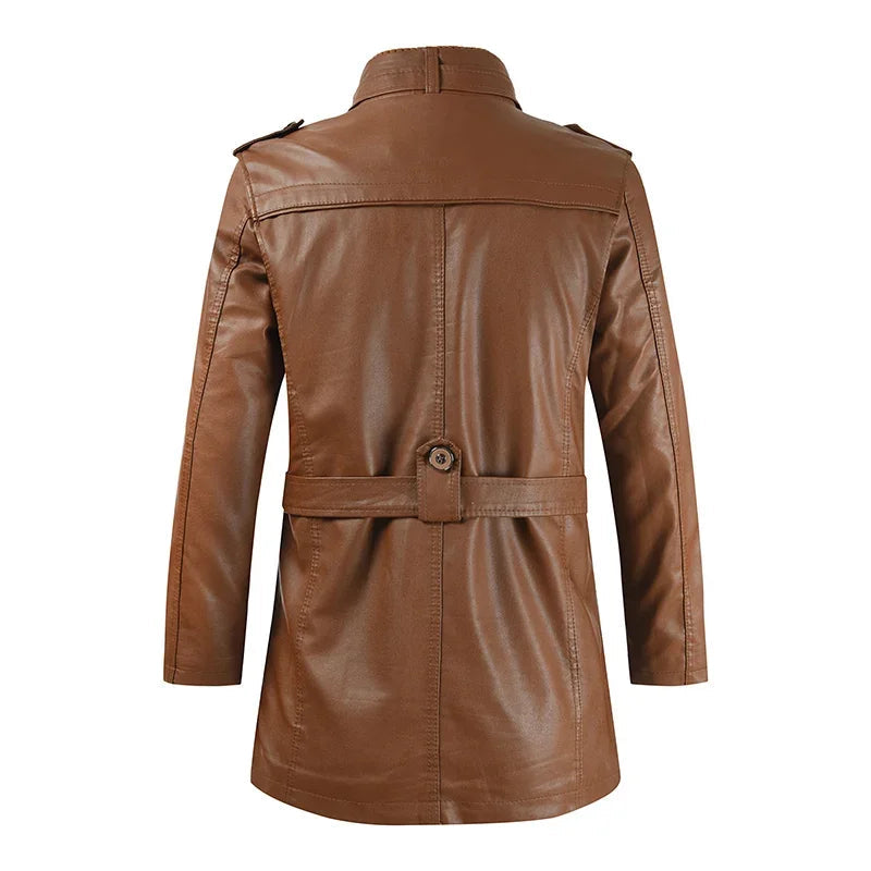 Filippo | Giacca Biker Lunga in Pelle