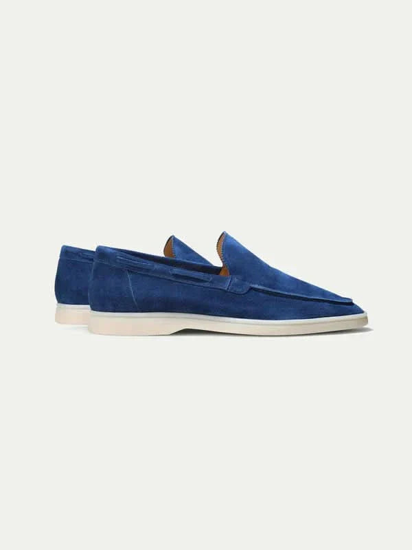 Classico | Mocassino Camoscio — Blu Mirtillo