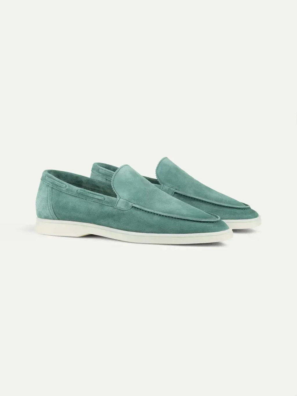 Classico | Mocassino Camoscio — Azzurro Brillante