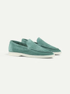 Classico | Mocassino Camoscio — Azzurro Brillante