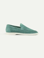 Classico | Mocassino Camoscio — Azzurro Brillante