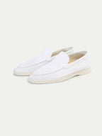 Classico | Mocassino Camoscio — Bianco Perla
