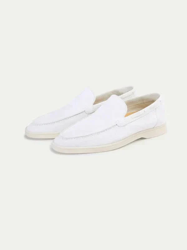 Classico | Mocassino Camoscio — Bianco Perla