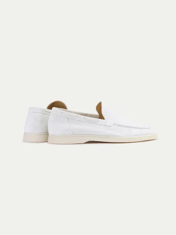 Classico | Mocassino Camoscio — Bianco Perla