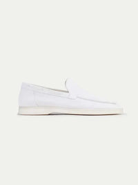 Classico | Mocassino Camoscio — Bianco Perla