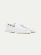 Classico | Mocassino Camoscio — Bianco Perla