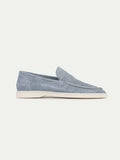 Classico | Mocassino Camoscio — Celeste