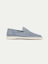 Classico | Mocassino Camoscio — Celeste