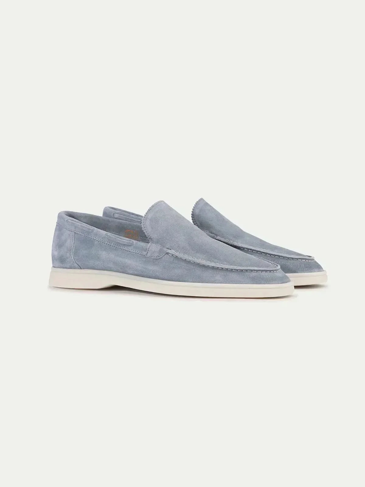 Classico | Mocassino Camoscio — Celeste