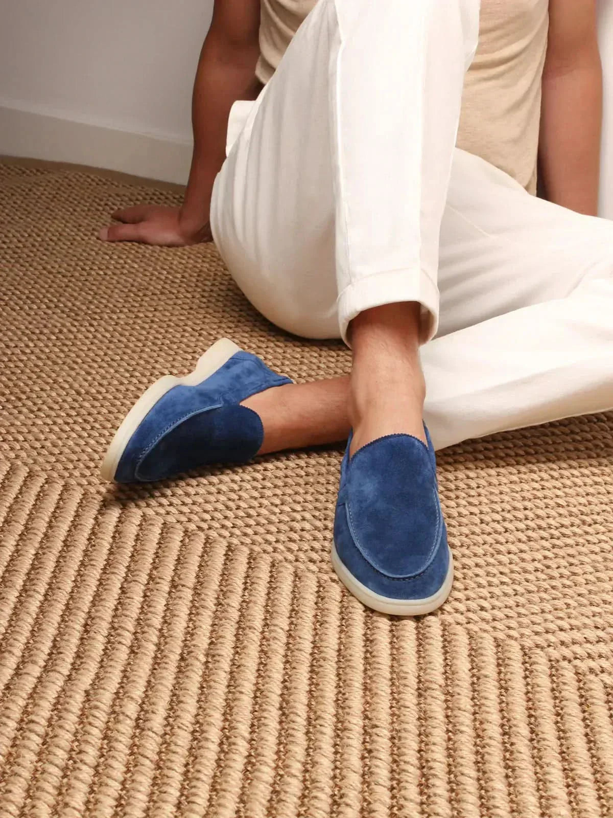 Classico | Mocassino Camoscio — Blu Mirtillo