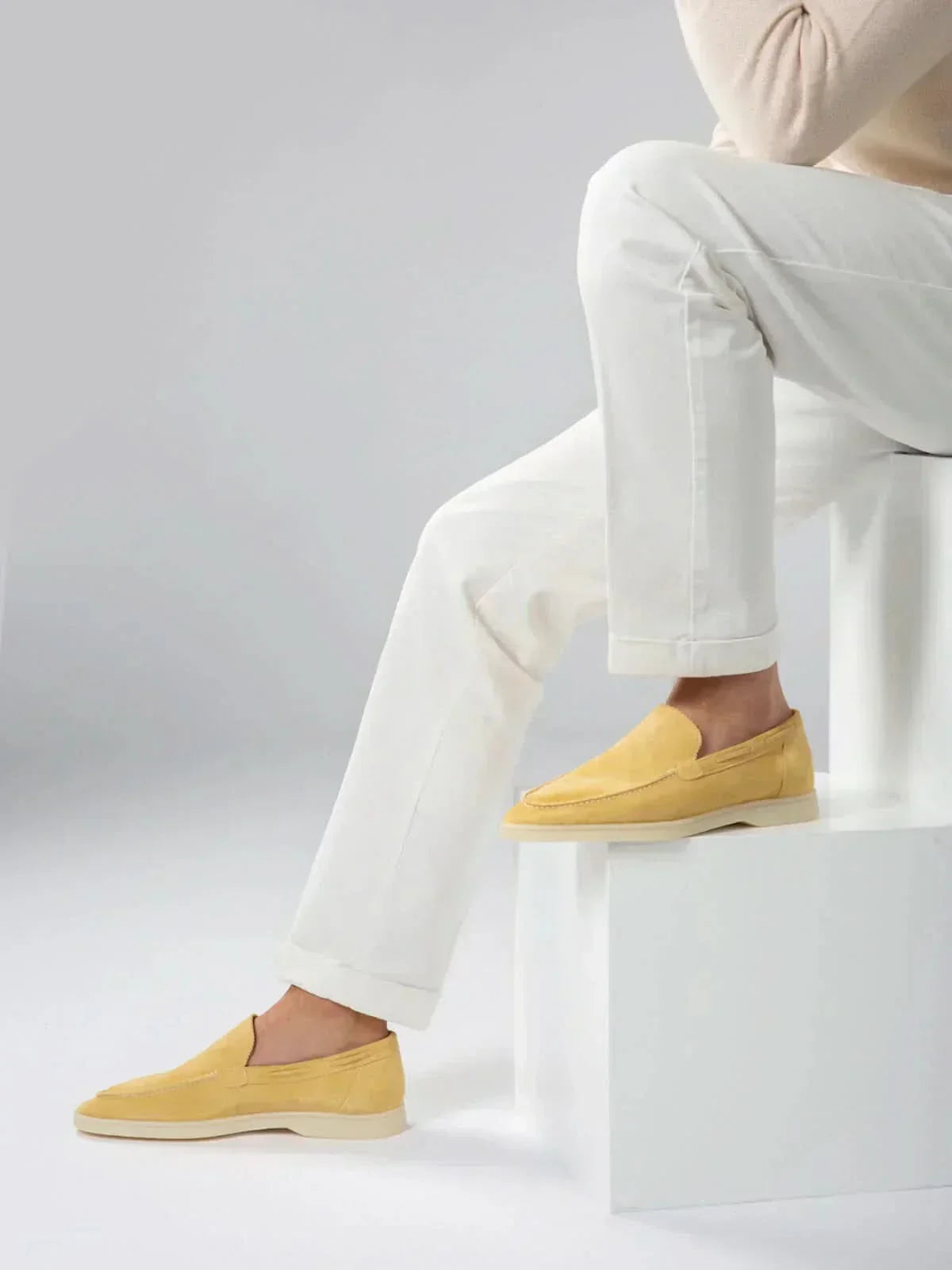 Classico | Mocassino Camoscio — Giallo Limone