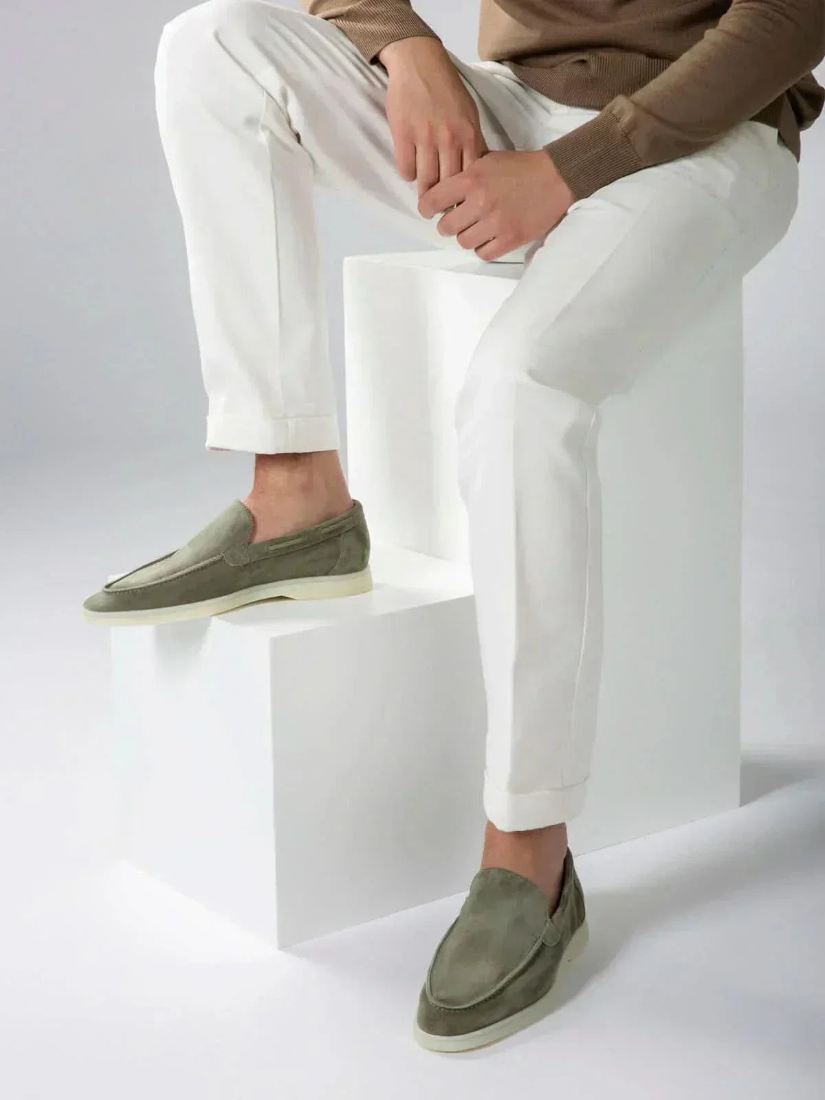 Classico | Mocassino Camoscio — Verde Oliva