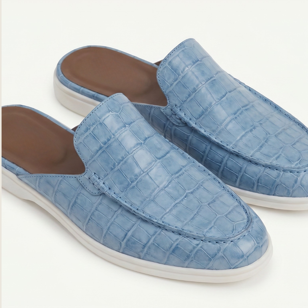 Yacht Croco | Mocassino Aperto — Blu · Limited Edition