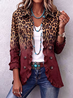 Giuseppina | Blazer Leopardo Sfumato con Volant