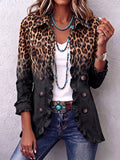 Erminia | Blazer Leopardo Nero con Volant