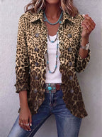 Gina | Giacca Leopardo con Volant