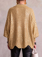 Ortensia | Cardigan Oversize con Bottoni Dorati