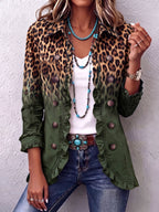 Giuseppina | Blazer Leopardo Sfumato con Volant