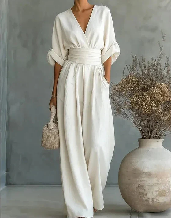 Elisa | Jumpsuit Elegante Fluida con Scollo a V