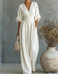 Elisa | Jumpsuit Elegante Fluida con Scollo a V