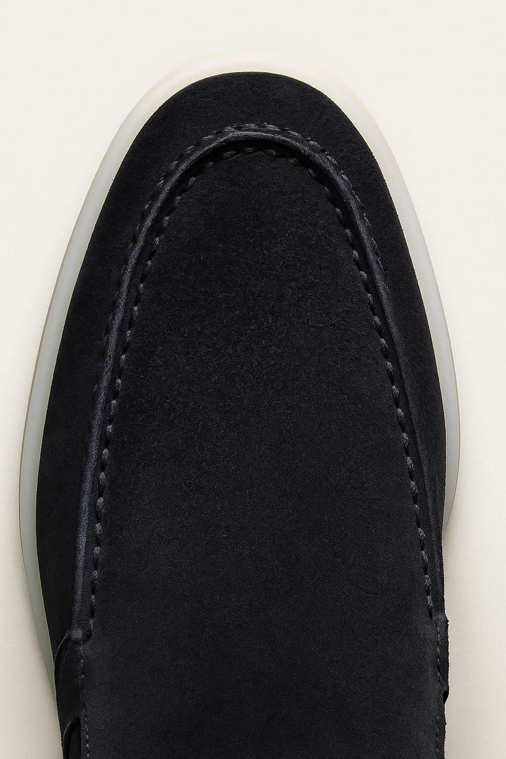 Classico | Mocassino Camoscio — Blu Navy