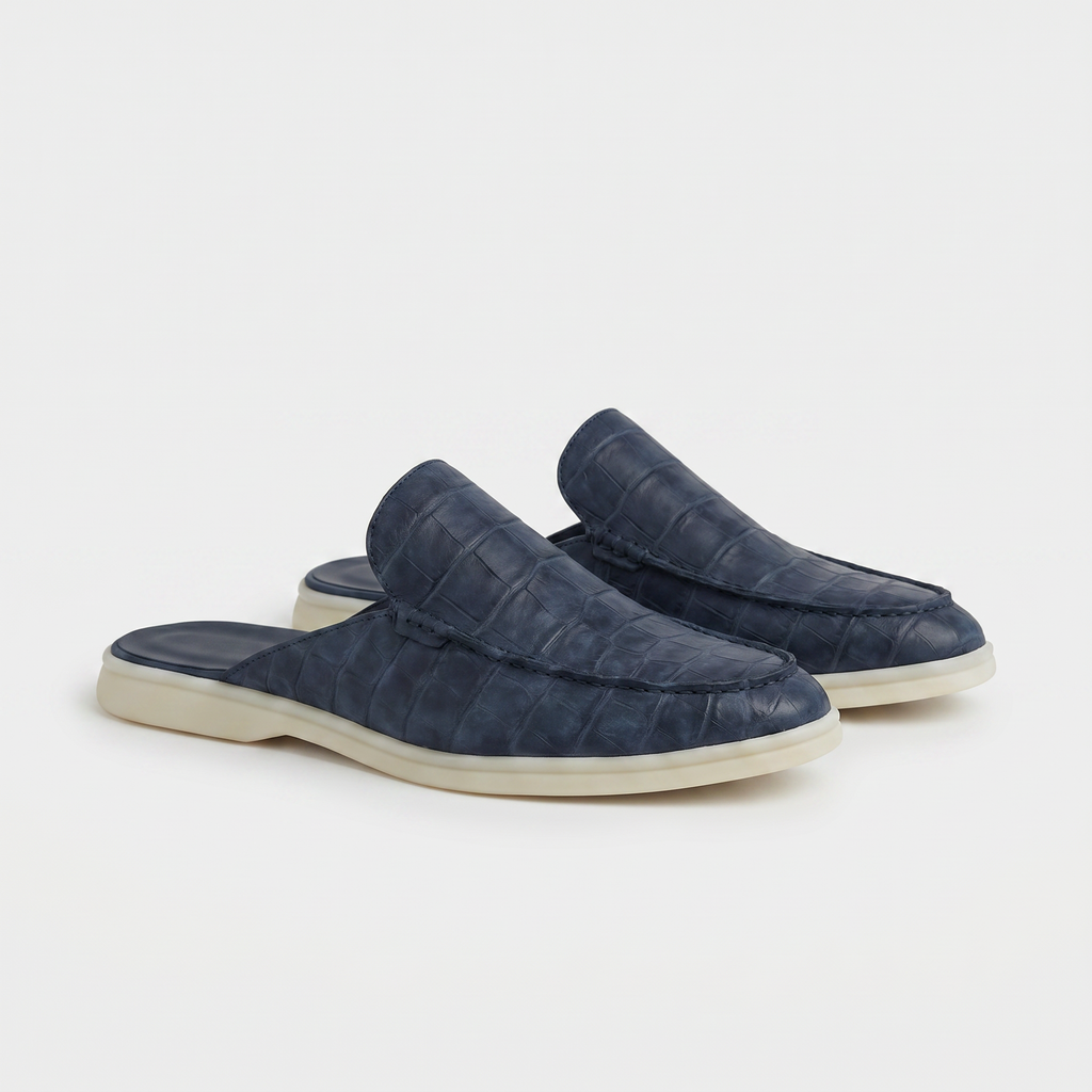 Yacht Croco | Mocassino Aperto — Blu Navy · Limited Edition
