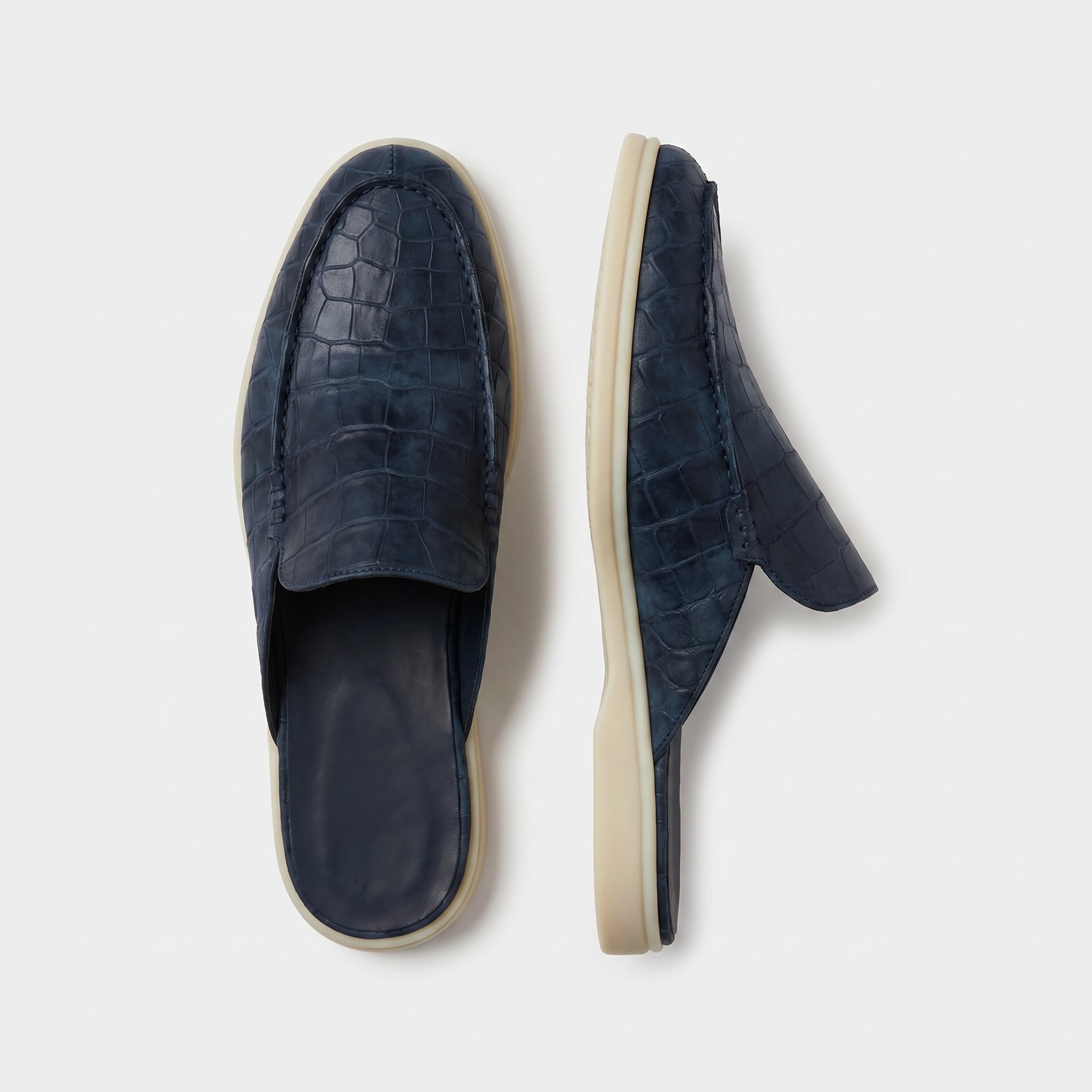 Yacht Croco | Mocassino Aperto — Blu Navy · Limited Edition