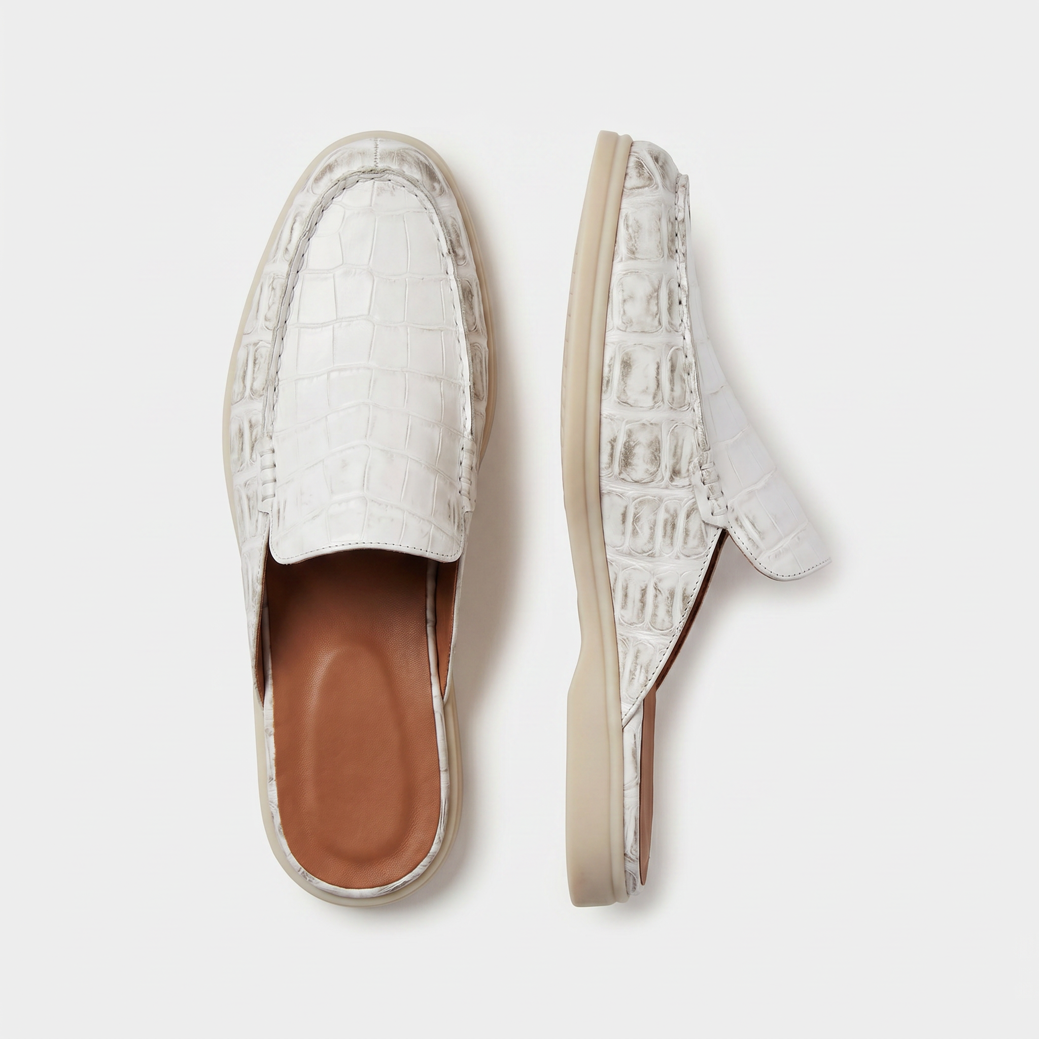 Yacht Croco | Mocassino Aperto — Bianco · Limited Edition