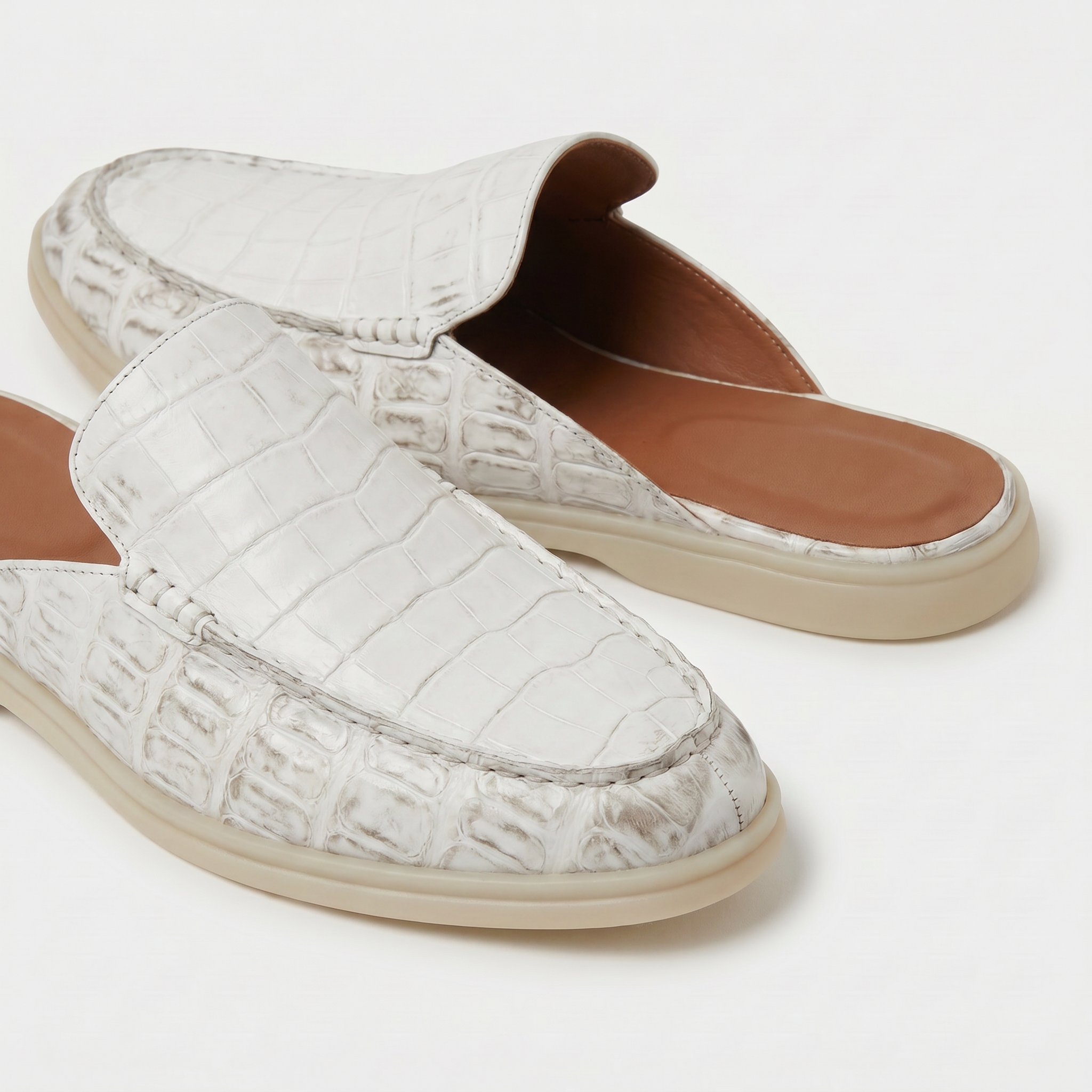 Yacht Croco | Mocassino Aperto — Bianco · Limited Edition