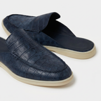 Yacht Croco | Mocassino Aperto — Blu Navy · Limited Edition